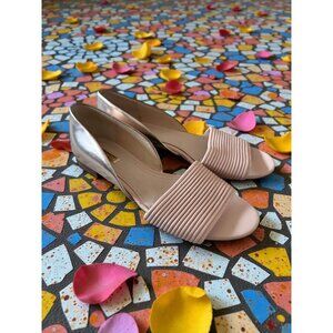 LOUISE ET CIE Rose Gold Leather  D’Orsay Flats Size 8.5